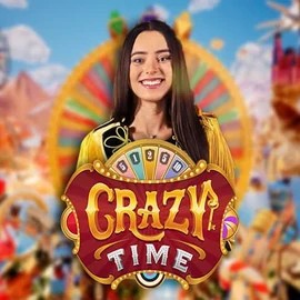 Official Live Casino logo: Crazy Time by Evolution at Rainbet Casino