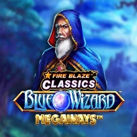 Fire Blaze Blue Wizard Megaways logo – Slots by Rarestone Gaming at Rainbet Casino