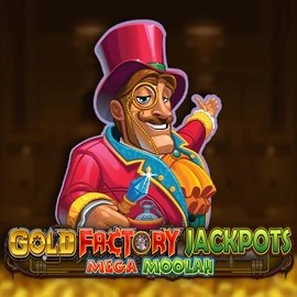 Try Gold Factory Jackpots Mega Moolah slot by Aurum Signature Studios on rainsbet.eu – logo image