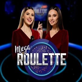 Mega Roulette slot logo by Pragmatic Play at Rainbet Casino