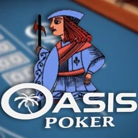 Oasis Poker slot logo by Nucleus Gaming at Rainbet Casino