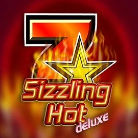 Sizzling Hot Deluxe slot logo by Novomatic at Rainbet Casino